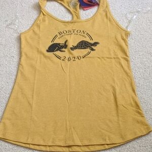 Boston Graphic Yellow Tank Top XS